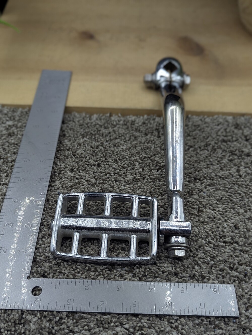 Vintage Kick Pedal And Crank 70 Harley Flathead